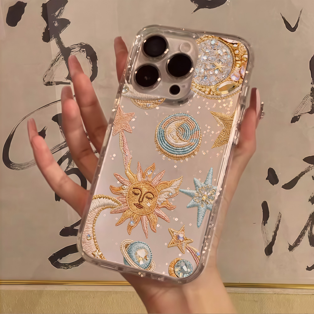 Phone Cases Clear - Casing Ponsel Kreatif Motif Bintang Bulan