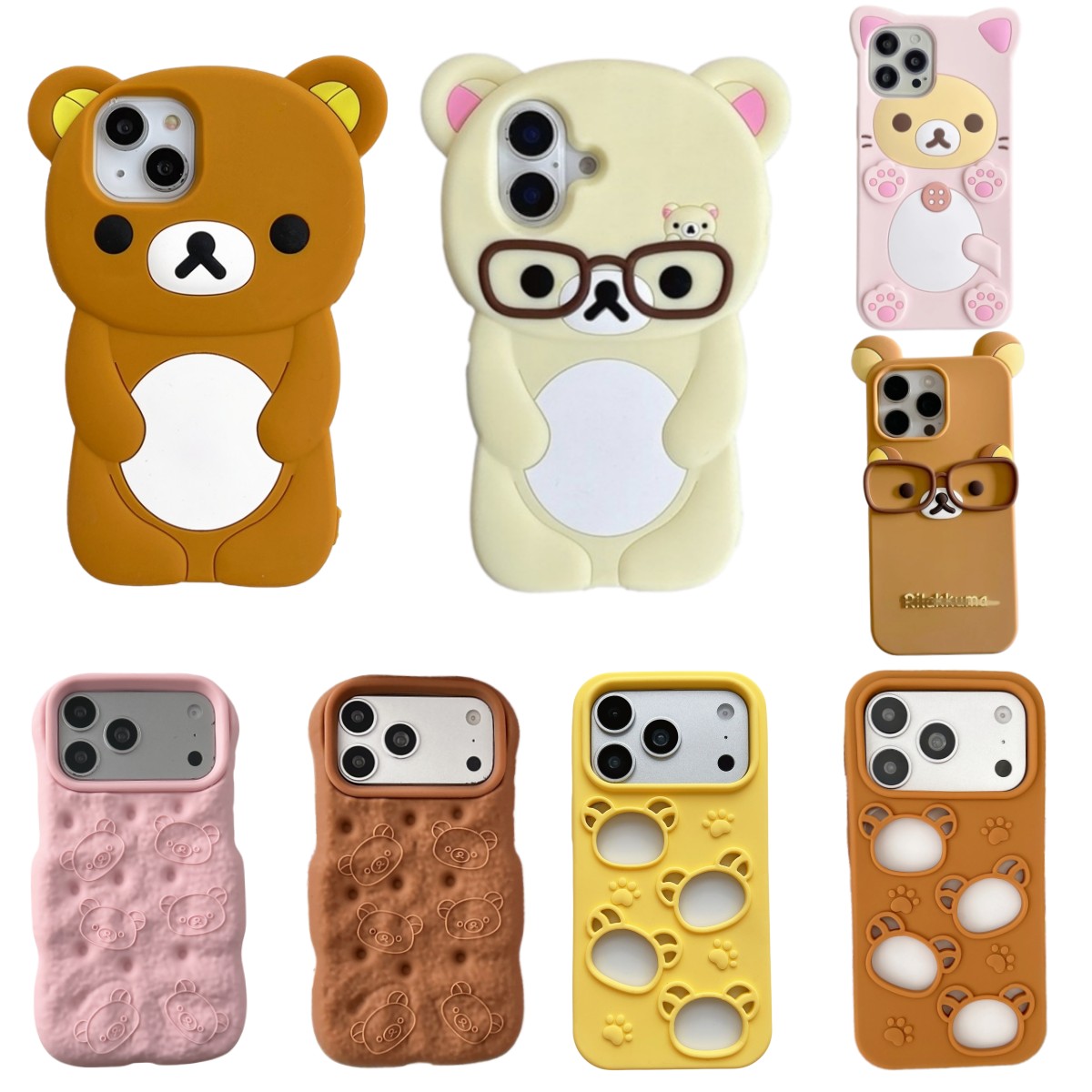 Phone Cases Cute Iphone 13 - Casing Ponsel Beruang Teddy Kartun 3D