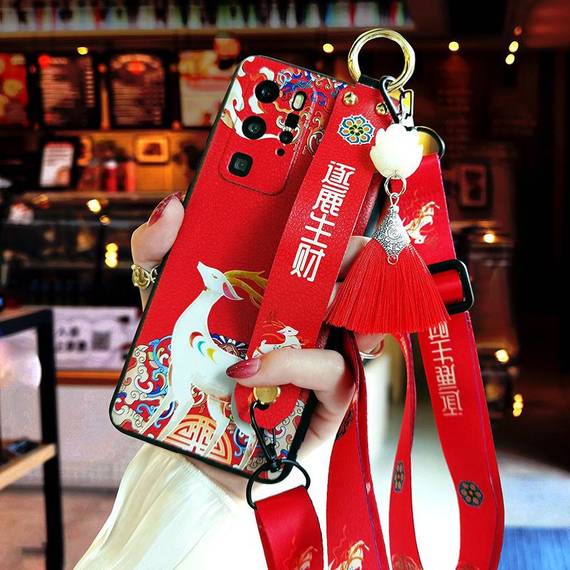 Phone Cases Red Deer - Casing Ponsel Kulit Motif Rusa Kartun