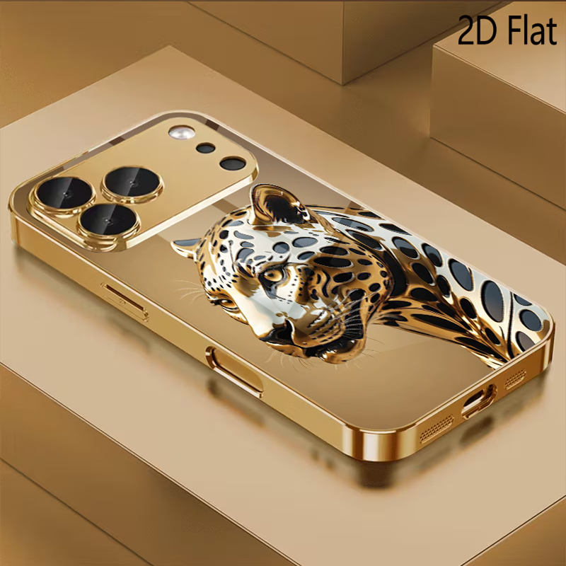 Phone Cases H&M - Desain kaca tempered bermotif cetak cheetah