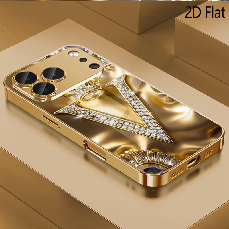Phone Cases H&M - Casing Ponsel letterV dengan desain kaca