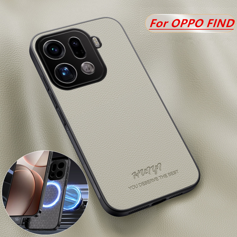 Phone Cases With Magnet - Casing Ponsel Magnetik Kulit Mewah dengan