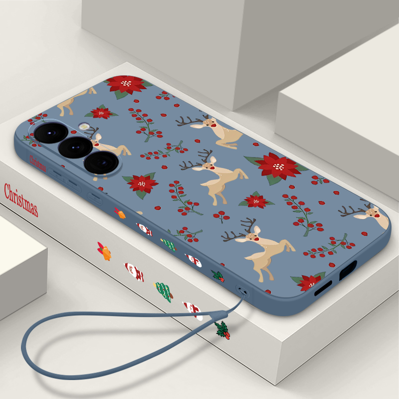 Phone Cases Red Deer - Casing Ponsel Pola Bunga Rusa Merah