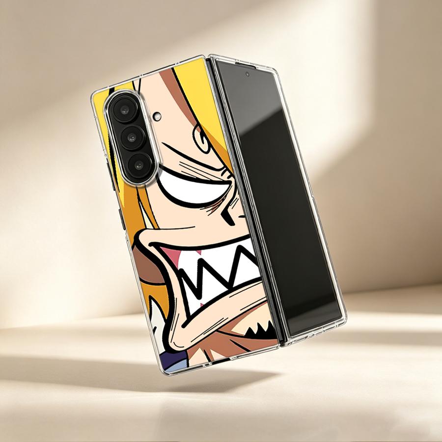 Phone Cases Z Fold 6 - Casing Anime Sanji Marah untuk Samsung