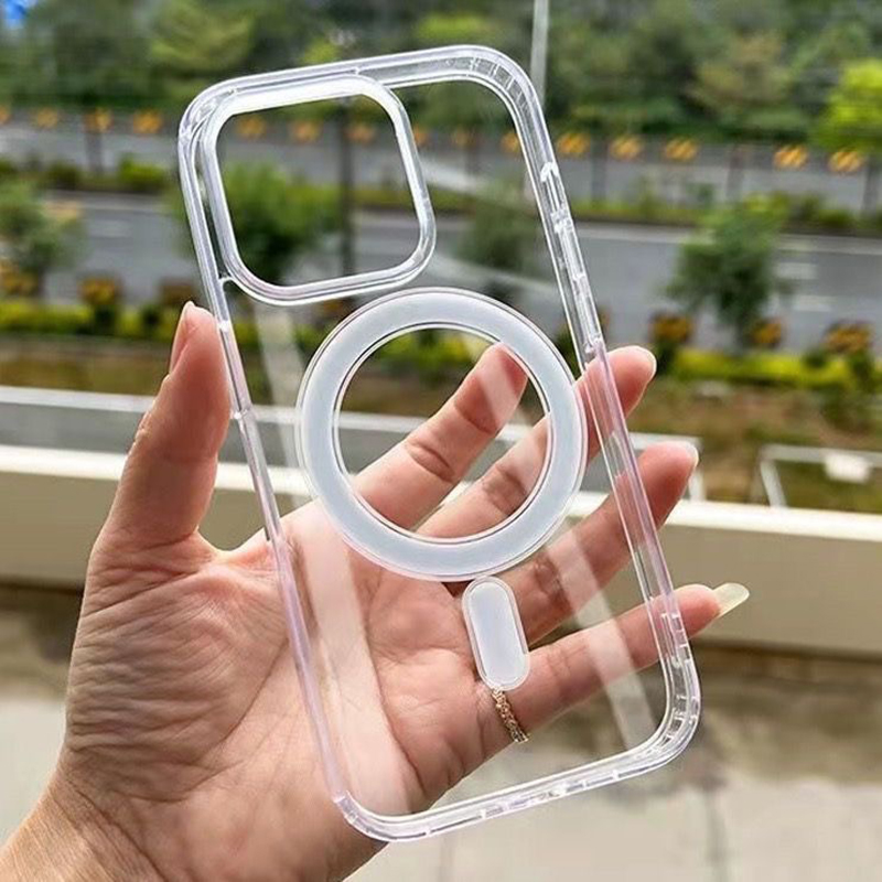 Phone Cases With Magnet - Casing Transparan Magnetik Magesafe untuk Pengisian