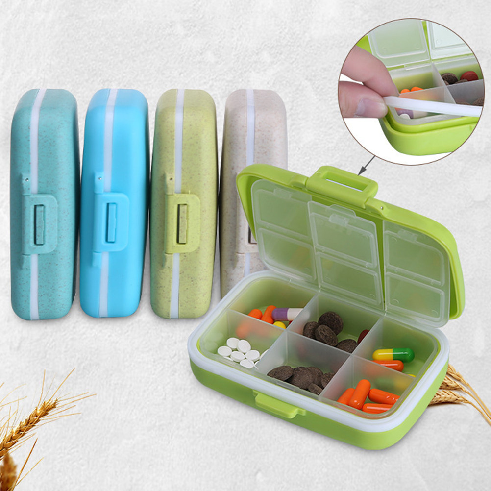 Kotak Pil Portabel Enam Kompar - Biodegradable Eco Case ulasan dan harga