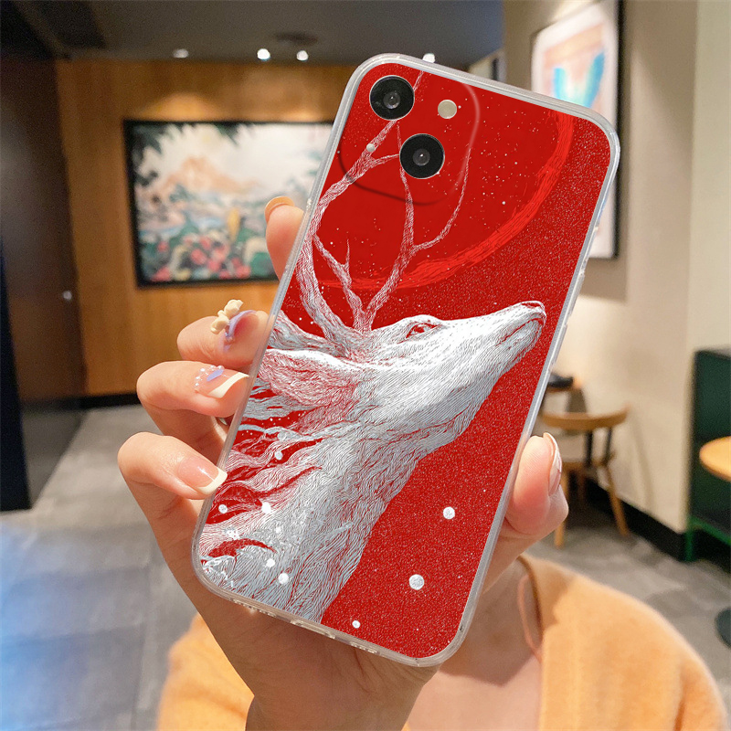 Casing HP Transparan TPU Lembu - Phone Cases Red Deer ulasan dan harga