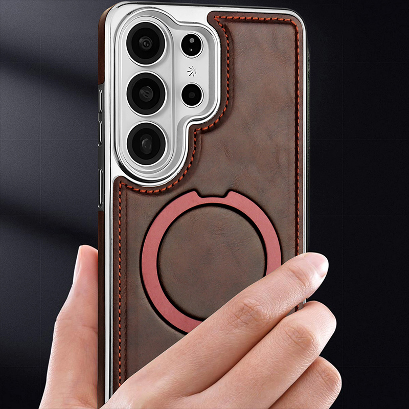 Casing Kulit dengan Braket Put - Phone Cases With Magnet ulasan dan harga