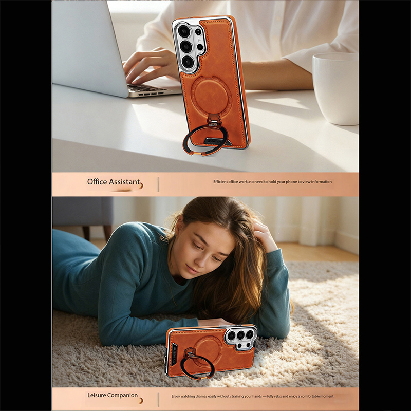 Casing Kulit dengan Braket Put - Phone Cases With Magnet ulasan dan harga
