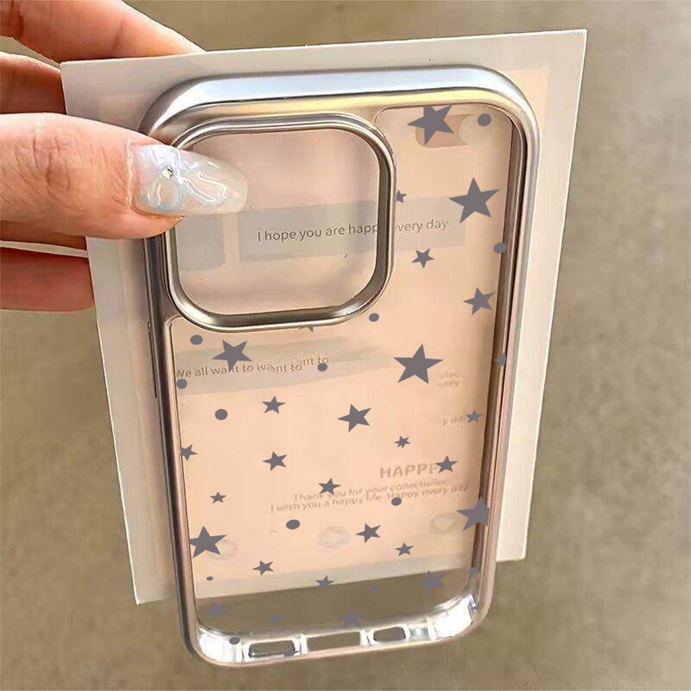 Casing Transparan Y2K Stars Fa - Phone Cases Clear ulasan dan harga