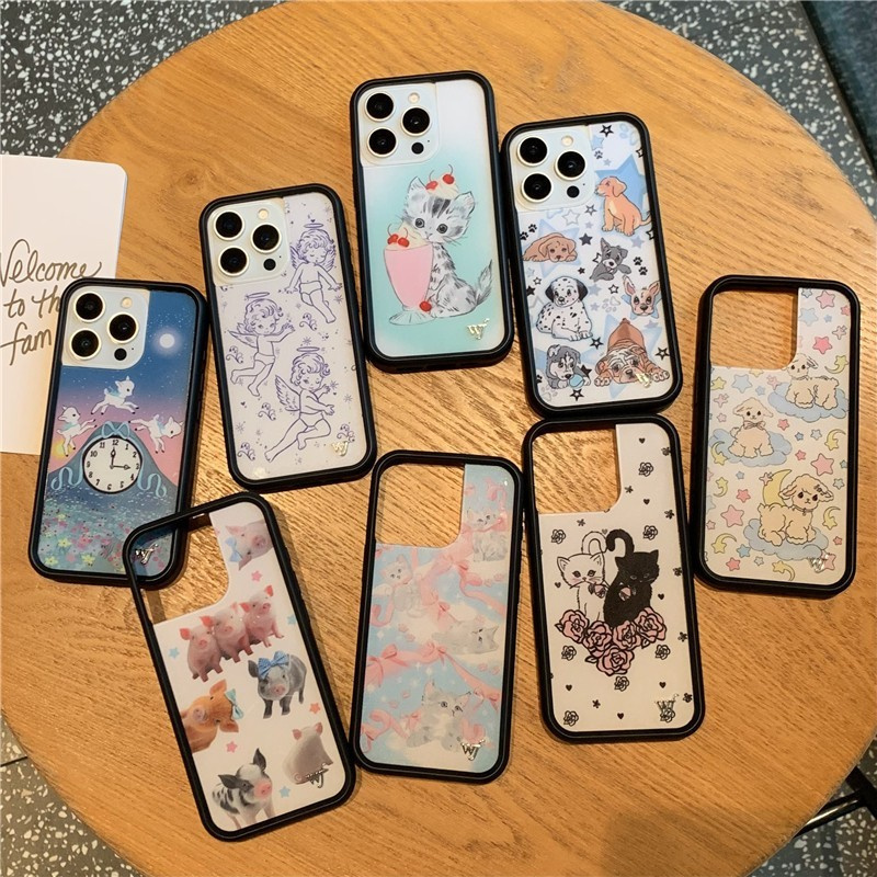 Casing HP Kucing Kartun Bunga  - Phone Cases Wildflower ulasan dan harga