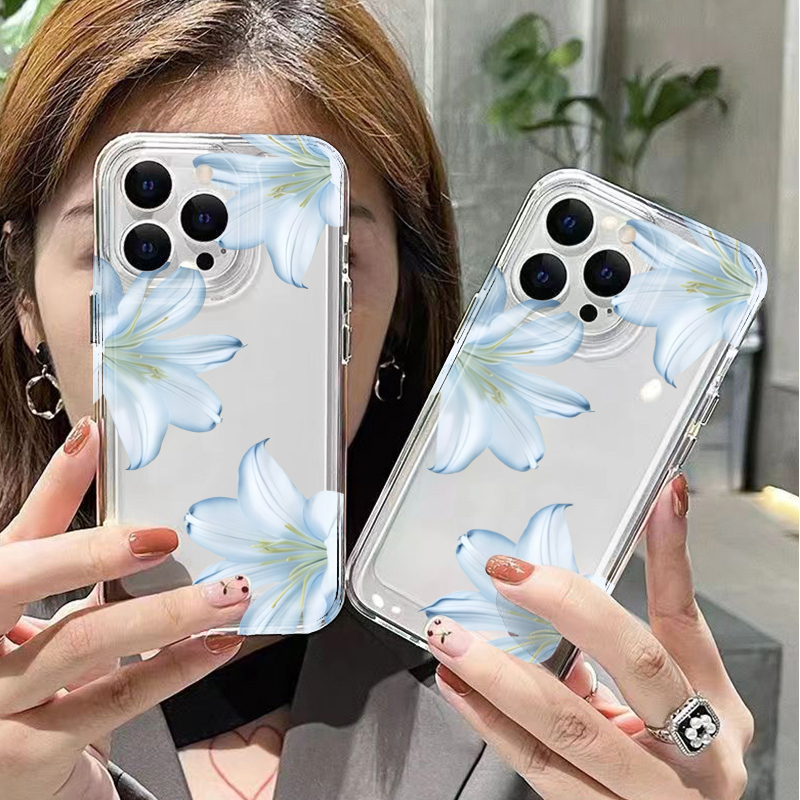 Casing Ponsel Bunga Lily Putih - Phone Cases Clear ulasan dan harga
