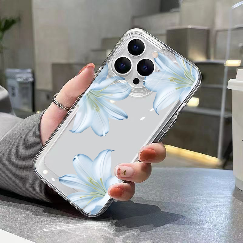 Casing Ponsel Bunga Lily Putih - Phone Cases Clear ulasan dan harga